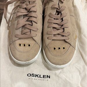 Osklen Women’s Suede Sneakers in Taupe